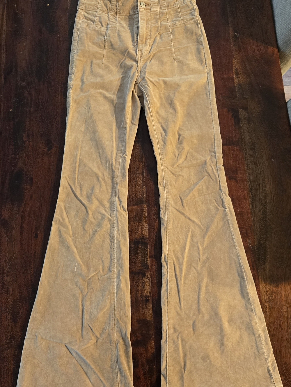 We The Free Jayde Tan Wide-Leg Corduroy Pants